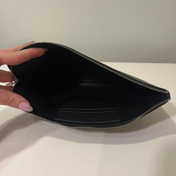 Celine Bi-color Clutch in Black Calfskin with Silver - Picture 3 of 4